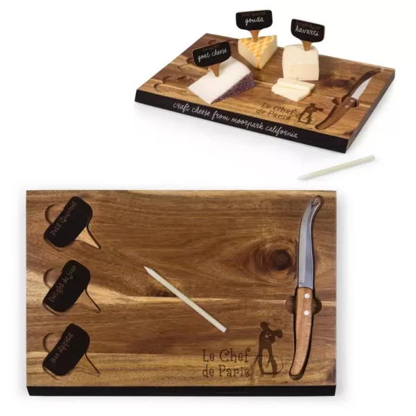 TOSCANA 15 in. Ratatouille Delio Acacia Cheese Board and Tools Set