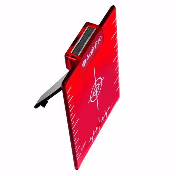 AdirPro 4 in. x 3 in. Red Laser Magnetic Target Plate With Stand