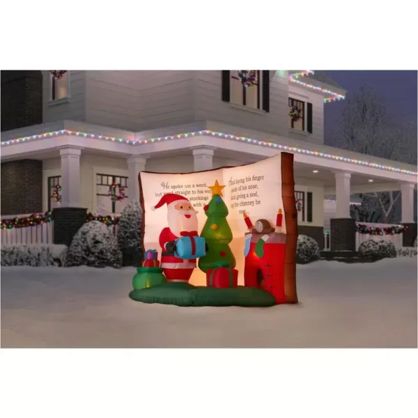 Airblown 6.56 ft. Inflatable Santa in Story Book Scene