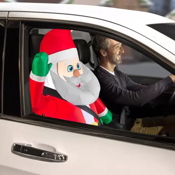 Airblown 3 ft. Inflatable Car Buddy Santa