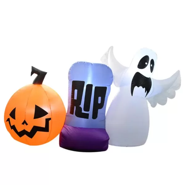 ALEKO 5.5 ft. Pre-Lit RIP Trio Halloween Inflatable