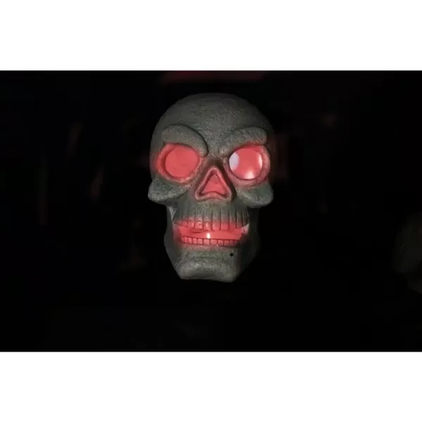 Alpine Corporation 17 in. Skull with 2 Red LEDs and Motion Sensor - Battery Operated