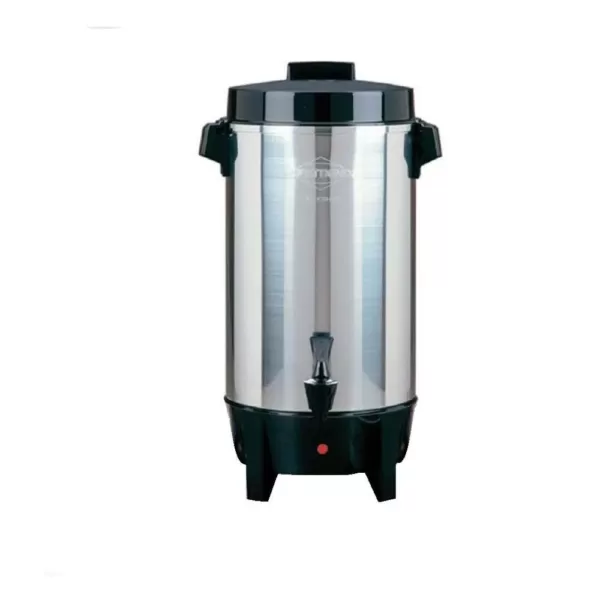 West Bend 30-Cup Polished Aluminum Silver with Quick Brewing Coffee Urn with Automatic Temperature Control Large Capacity