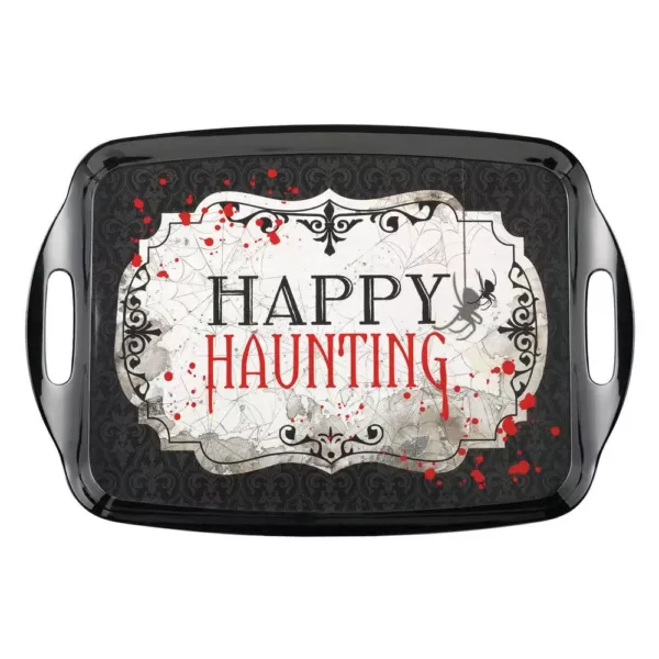 Amscan 14 in. Halloween Happy Haunting Tray with Handles (2-Pack)