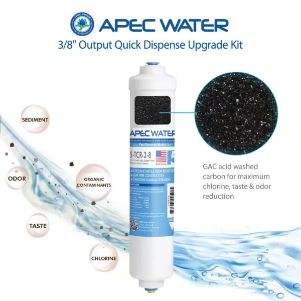 APEC Water Systems 3/8 in. Output Quicker Dispense Upgrade Kit for Under Sink Reverse Osmosis Water Filtration System