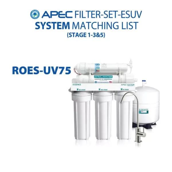 APEC Water Systems Essence 10 in. Replacement Pre-Filter Set with UV Replacement Bulb for ROES-UV75