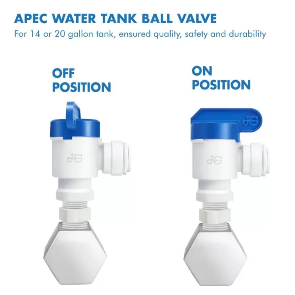 APEC Water Systems Tank Ball Valve 3/4 in. NPTF 3/8 in. Output for Reverse Osmosis Storage Tank (Upgraded System with 14/20 Gal. Tank)