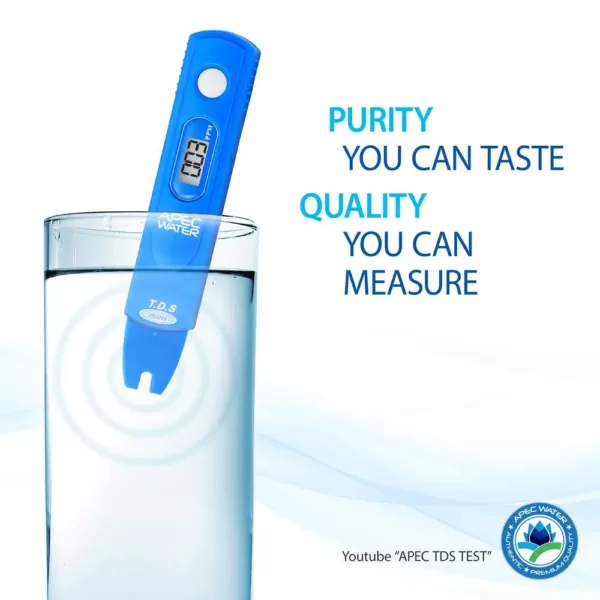 APEC Water Systems Digital TDS Meter Water Quality Tester with Carrying Case