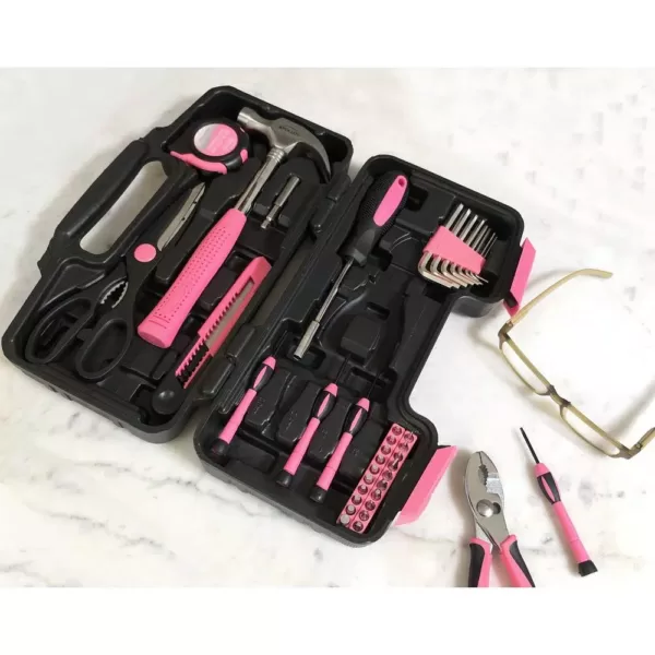 Apollo General Tool Set in Pink (39-Piece)