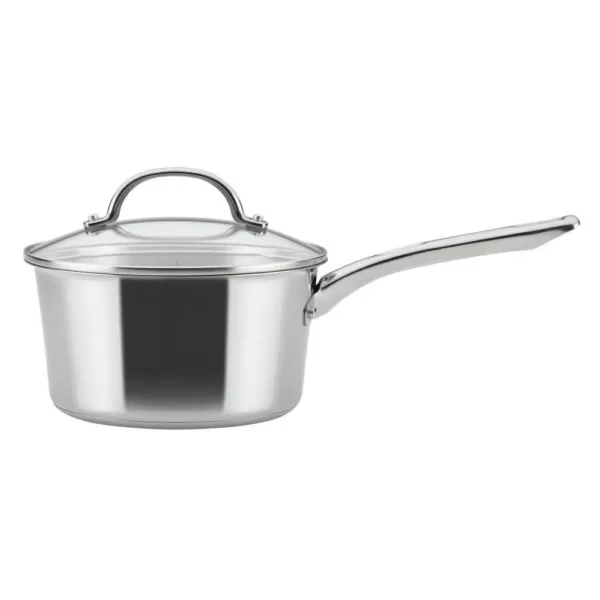 Ayesha Curry Home Collection 3 qt. Stainless Steel Sauce Pan with Glass Lid