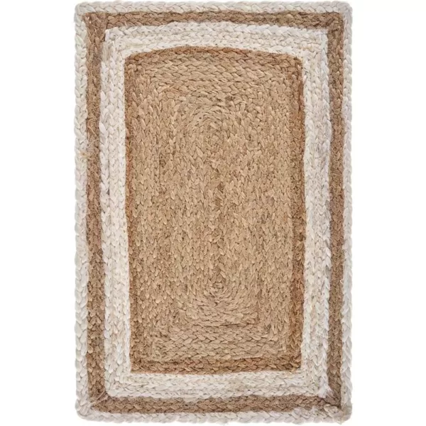 LR Home Toned 19 in. x 13 in. Bleach / Natural Jute Placemat (Set of 4)