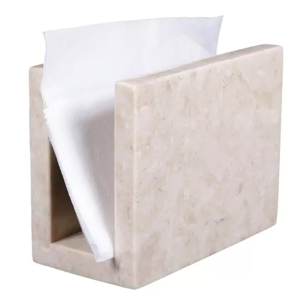 Creative Home Natural Champagne Marble Napkin Holder