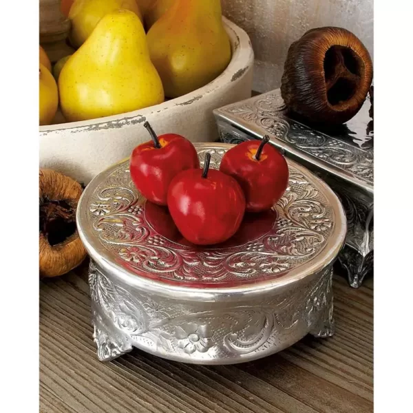 Benzara Silver Aluminum Cake Stand