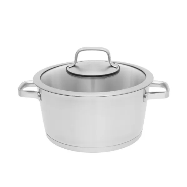 BergHOFF Essentials Manhattan 8.8 qt. Stainless Steel Stock Pot with Glass Lid