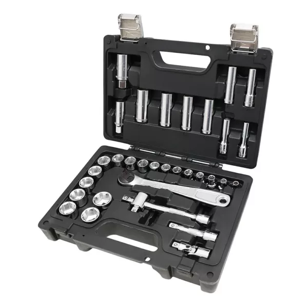 Beta 3/8 in. Drive Metric Socket Set with Ratchet (33-Piece)