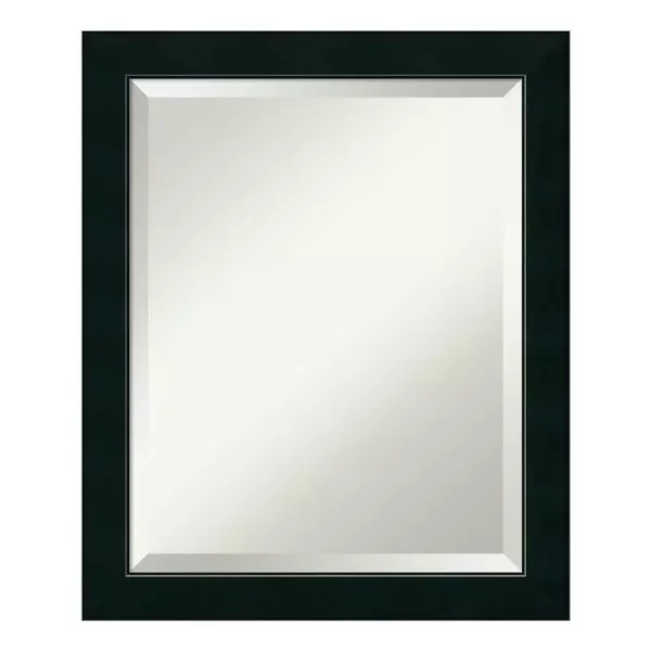 Amanti Art Nero 19 in. W x 23 in. H Framed Rectangular Bathroom Vanity Mirror in Black