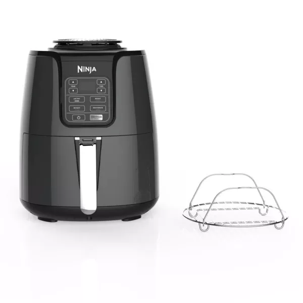 NINJA 4 Qt. Electric Black Air Fryer with Recipe Book