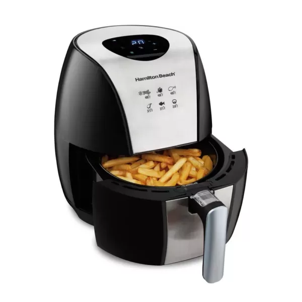 Hamilton Beach 3.4 Qt. Black Air Fryer with Nonstick Basket