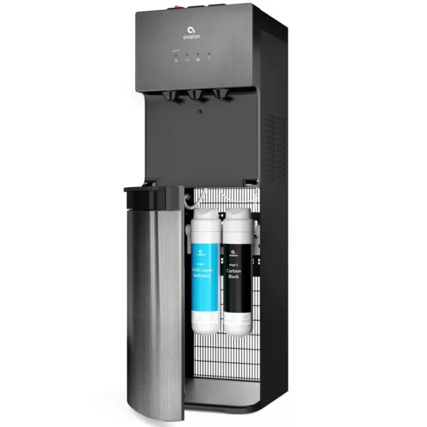 Avalon A5BLK Self Cleaning Bottleless Water Cooler Dispenser, UL/NSF/Energy Star, Black Stainless Steel