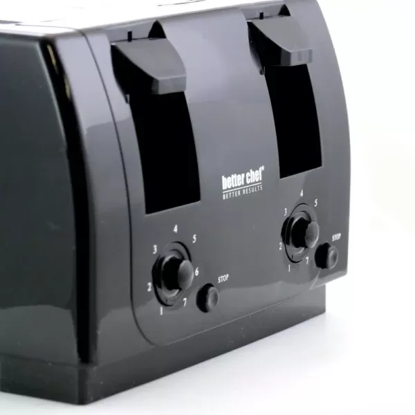 Better Chef Dual-Control 4-Slice Black Toaster