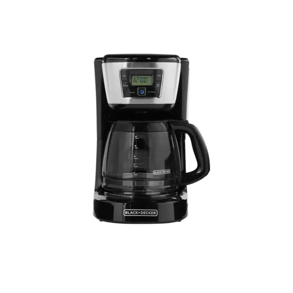 BLACK+DECKER 12-Cup Programmable Black Coffee Maker with Built-In Timer