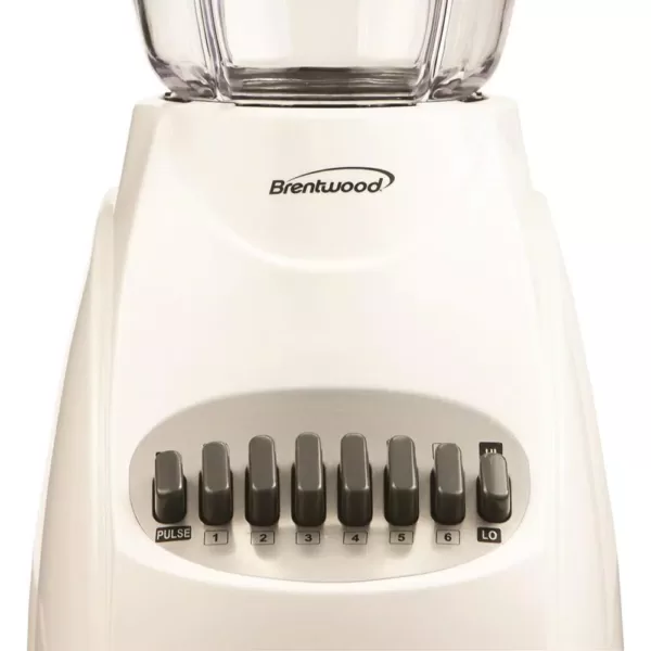 Brentwood Appliances 50 oz. 12-Speed White Electric Blender with Plastic Jar