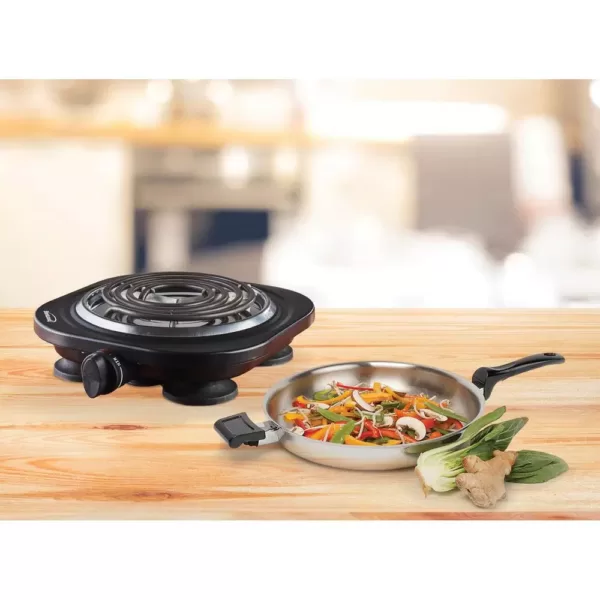 Brentwood Appliances Single Burner 28 in. Black Electric Burner