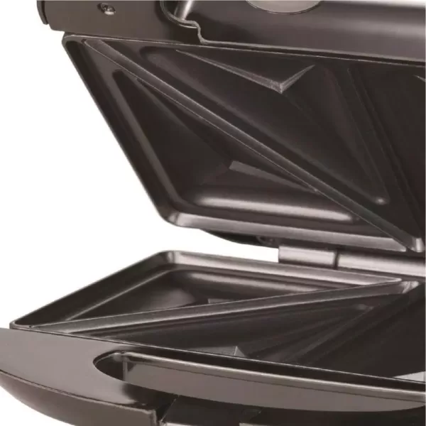 Brentwood Appliances 750 W Black Nonstick Compact Dual Sandwich Maker