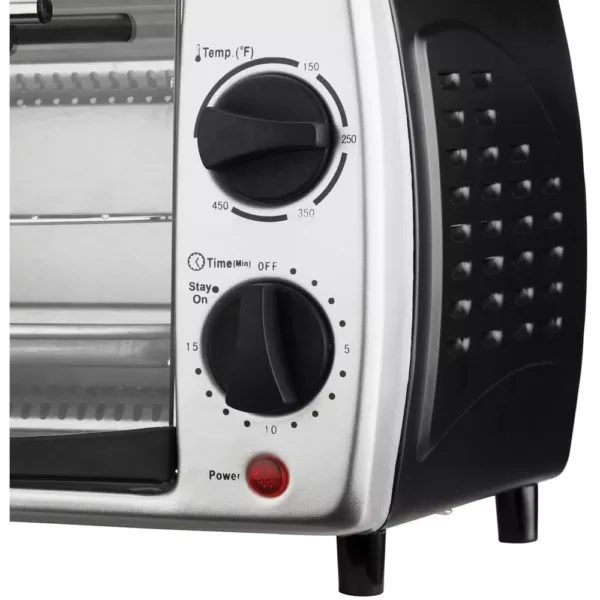 Brentwood Appliances 700 W Silver 4-Slice Toaster Oven and Broiler