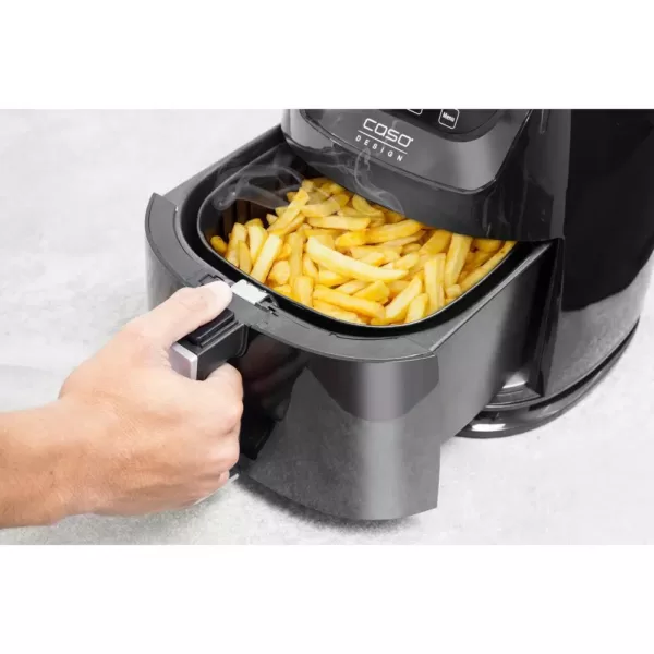 CASO 3.2 qt. Black Air Fryer with Barbecue Accessories