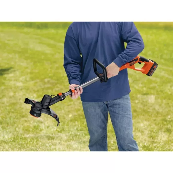 BLACK+DECKER 13 in. 40V MAX Lithium-Ion Cordless 2-in-1 String Grass Trimmer/Lawn Edger (Tool Only)