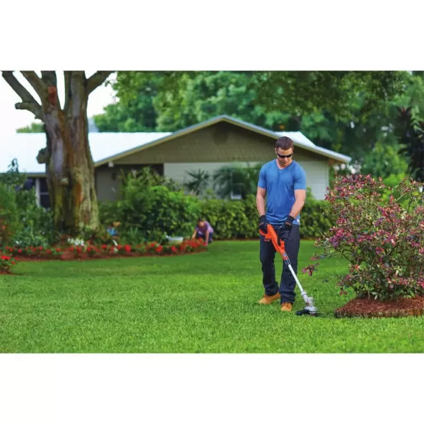 BLACK+DECKER 12 in. 20V MAX Lithium-Ion Cordless 2-in-1 String Grass Trimmer/Lawn Edger with Bonus 3-Pack of Spools Included