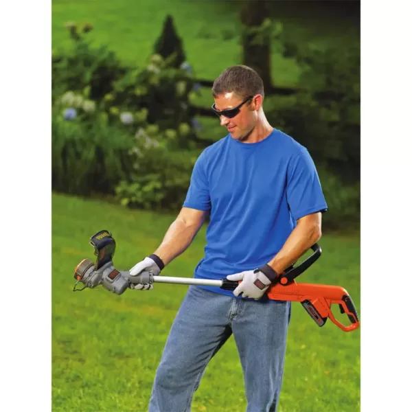 BLACK+DECKER 12 in. 20V MAX Lithium-Ion Cordless 2-in-1 String Grass Trimmer/Lawn Edger with Bonus 3-Pack of Spools Included