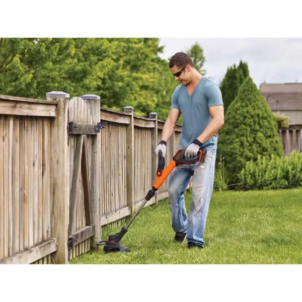 BLACK+DECKER 12 in. 20V MAX Lithium-Ion Cordless 2-in-1 String Grass Trimmer/Lawn Edger with (1) 2.5Ah Battery and Charger Included