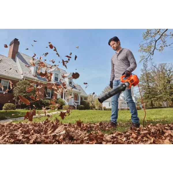 BLACK+DECKER 140 MPH 450 CFM 9 Amp Corded Electric Axial Leaf Blower