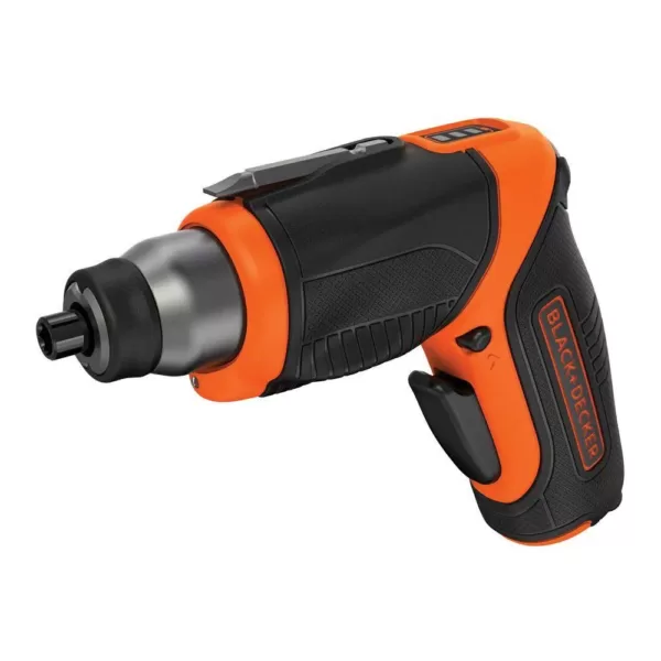 BLACK+DECKER 4-Volt MAX Lithium-Ion Cordless Rechargeable Pivot Screwdriver with Charger and Accessories