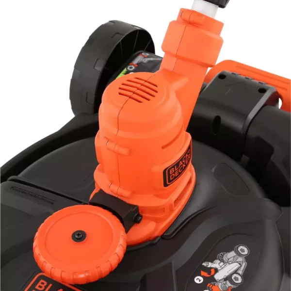 BLACK+DECKER 12 in. 6.5 Amp Corded Electric Straight Shaft Single Line 3-in-1 String Grass Trimmer/Lawn Edger/Push Mower