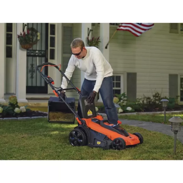 BLACK+DECKER 20 in. 40V MAX Lithium-Ion Cordless Walk Behind Push Mower with (2) 2.0Ah Batteries and Charger Included