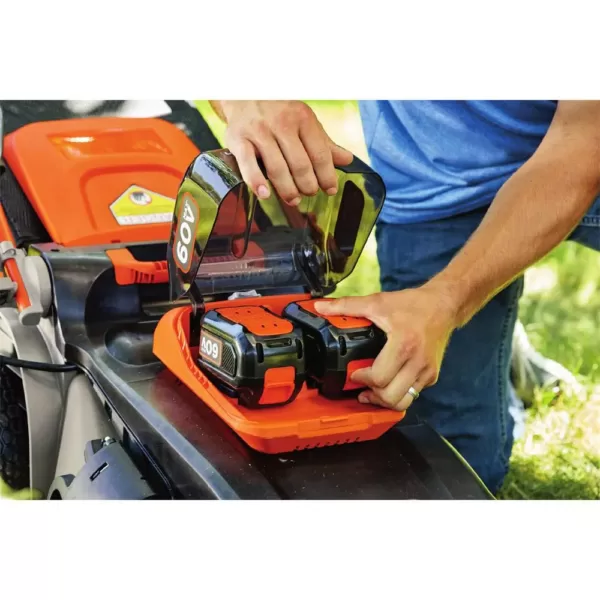 BLACK+DECKER 20 in. 60V Lithium Ion Cordless Walk Behind Push Mower with (2) 2.5Ah Batteries and Charger Included