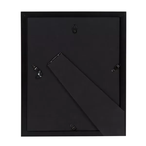 DesignOvation Gallery 8 in. x 10 in. Matted to 5 in. x 7 in. Black Picture Frame (Set of 4)