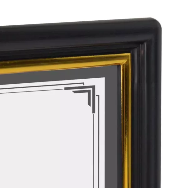 DesignOvation Corporate Document 8.5 in. x 11 in. Black Picture Frames (Set of 12)