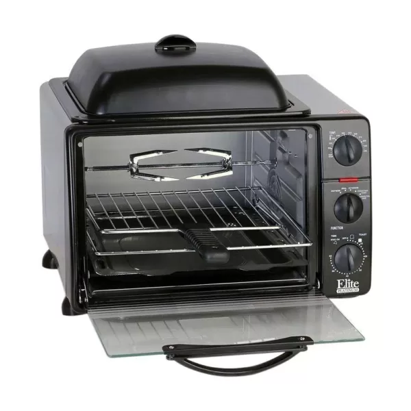 Elite Platinum Black Toaster Oven