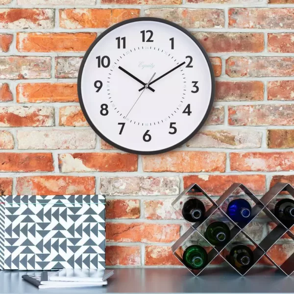 Equity by La Crosse 14 in. Commercial Black Analog Wall Clock