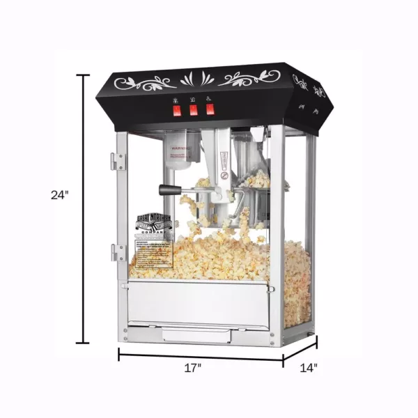 Great Northern 850-Watt 8 oz. Black Popcorn Popper