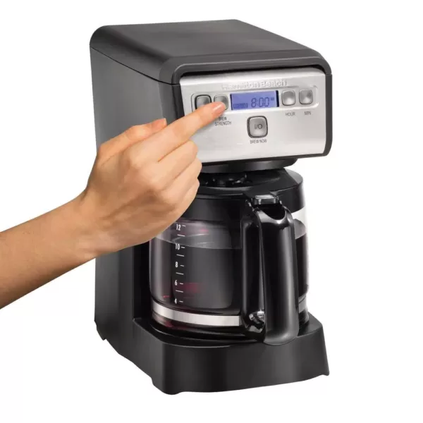 Hamilton Beach Compact 12-Cup Black Programmable Drip Coffee Maker