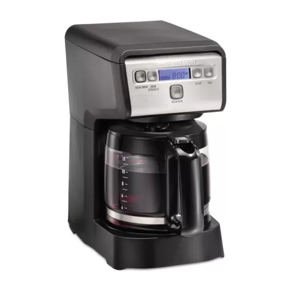 Hamilton Beach Compact 12-Cup Black Programmable Drip Coffee Maker