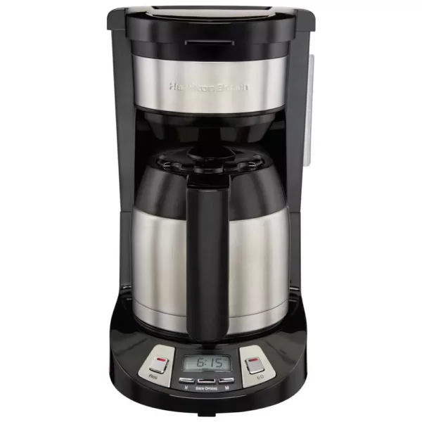 Hamilton Beach 8-Cup Black Programmable Coffee Maker with Thermal Carafe