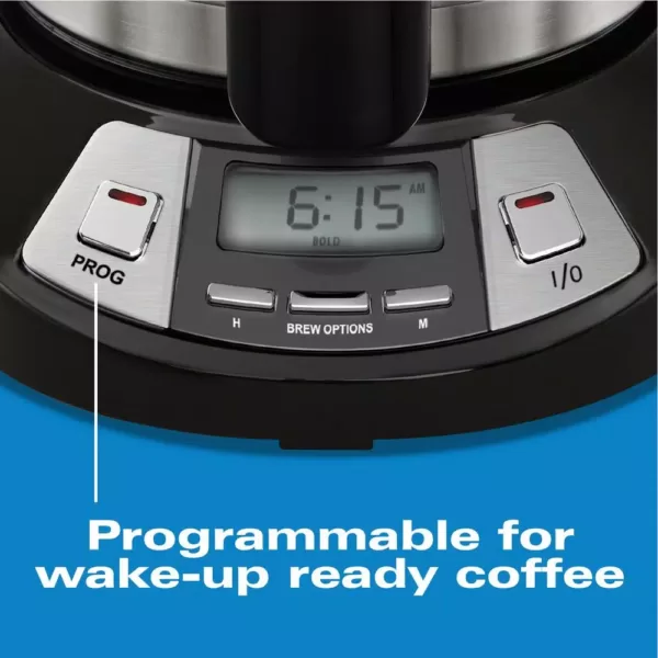 Hamilton Beach 8-Cup Black Programmable Coffee Maker with Thermal Carafe