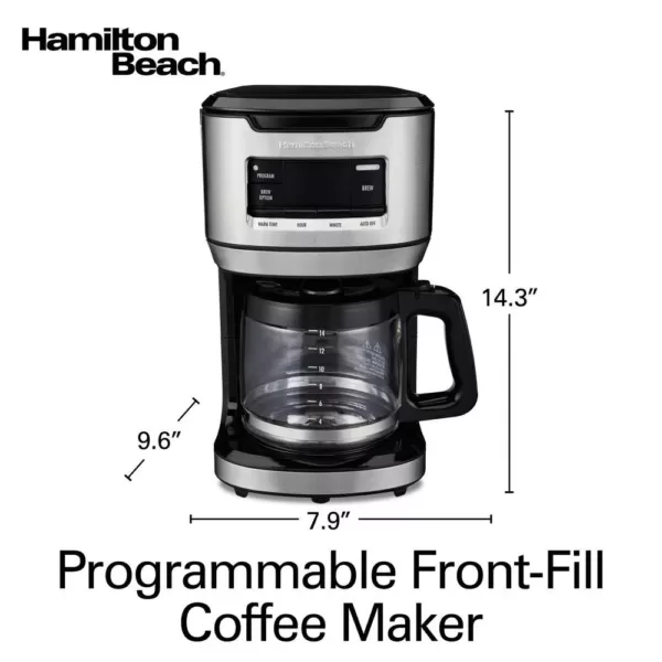 Hamilton Beach 14-Cup Black Programmable Front-Fill Coffee Maker