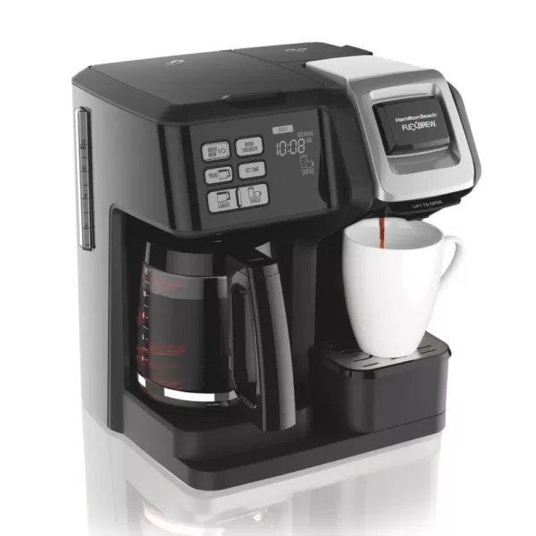 Hamilton Beach FlexBrew 12-Cup Black Drip Coffee Maker with Built-In Timer